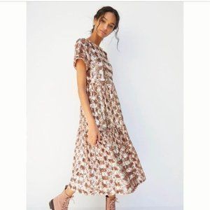 Anthropologie Maeve Bernadette Sequined Midi Dress Size XS